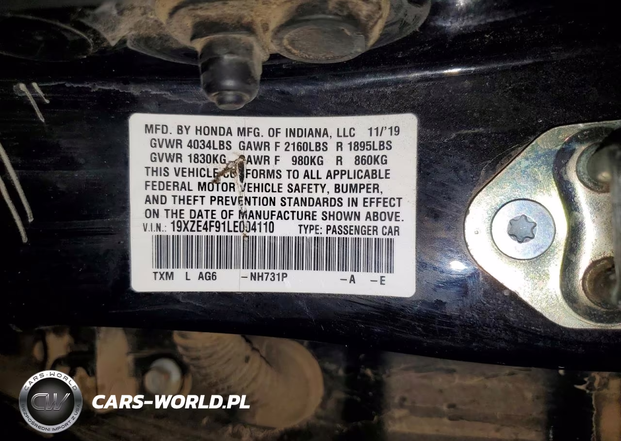 2020 Honda Insight Touring VIN:19XZE4F91LE004110 - 12