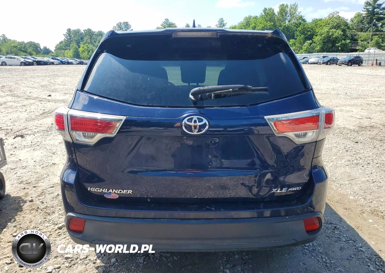 2014 Toyota Highlander Xle VIN:5TDJKRFH5ES065334 - 6