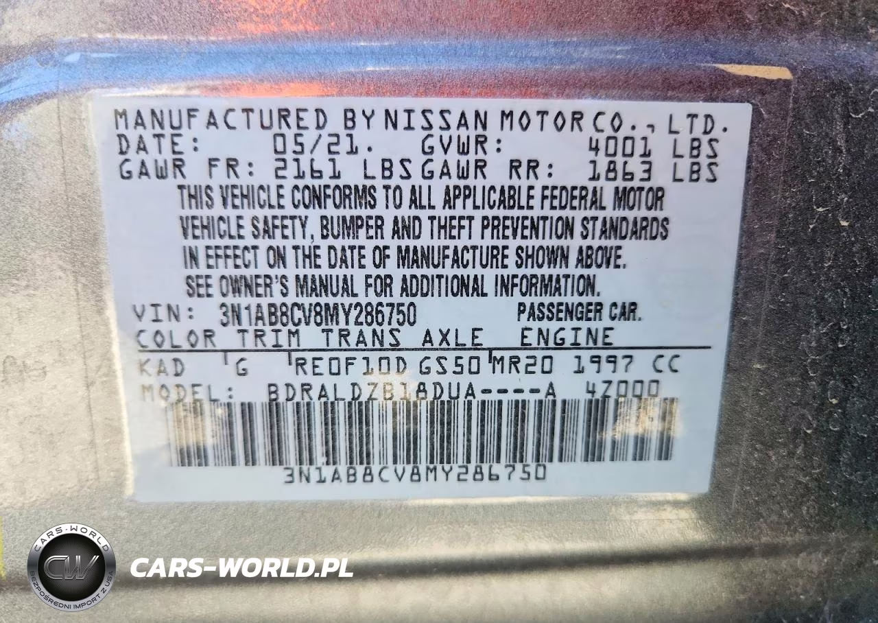 2021 Nissan Sentra Sv VIN:3N1AB8CV8MY286750 - 12