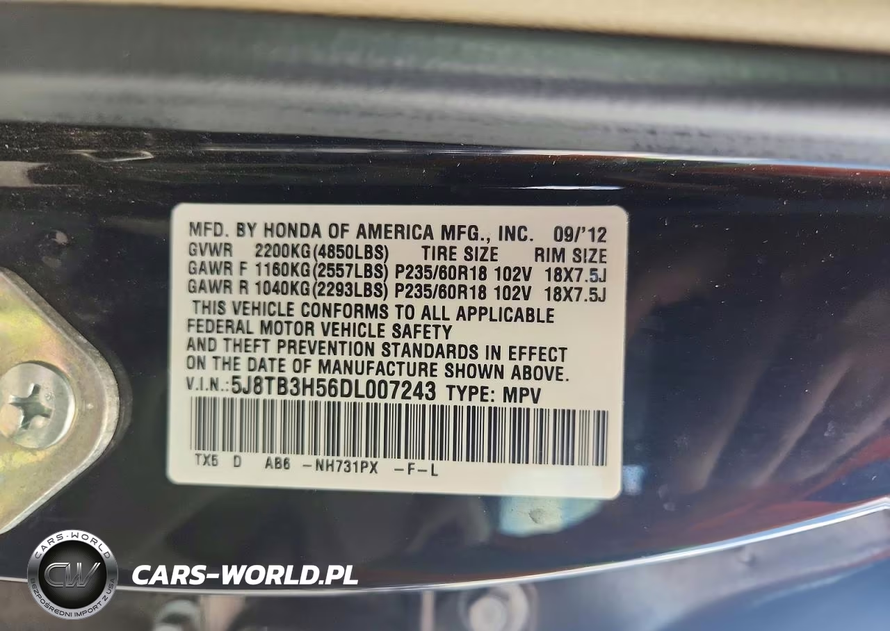 2013 Acura Rdx Technology VIN:5J8TB3H56DL007243 - 12