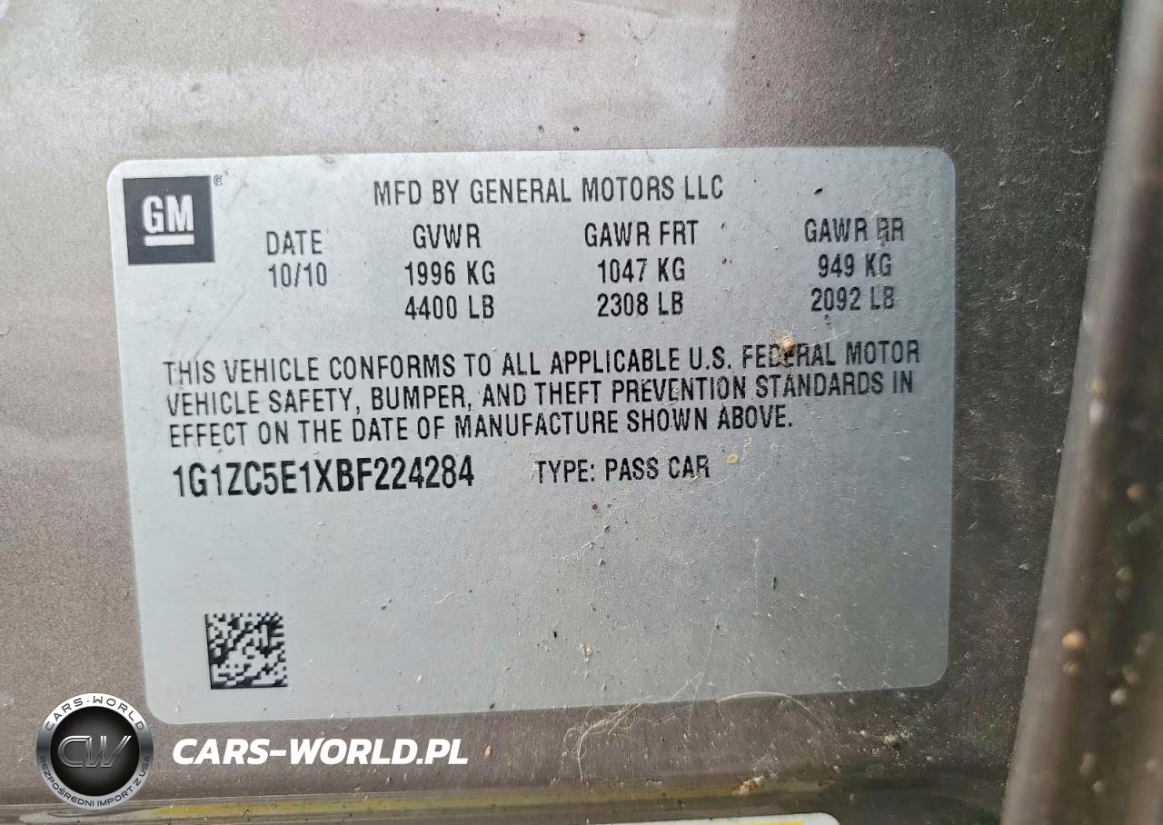2011 Chevrolet Malibu 1Lt VIN:1G1ZC5E1XBF224284 - 12