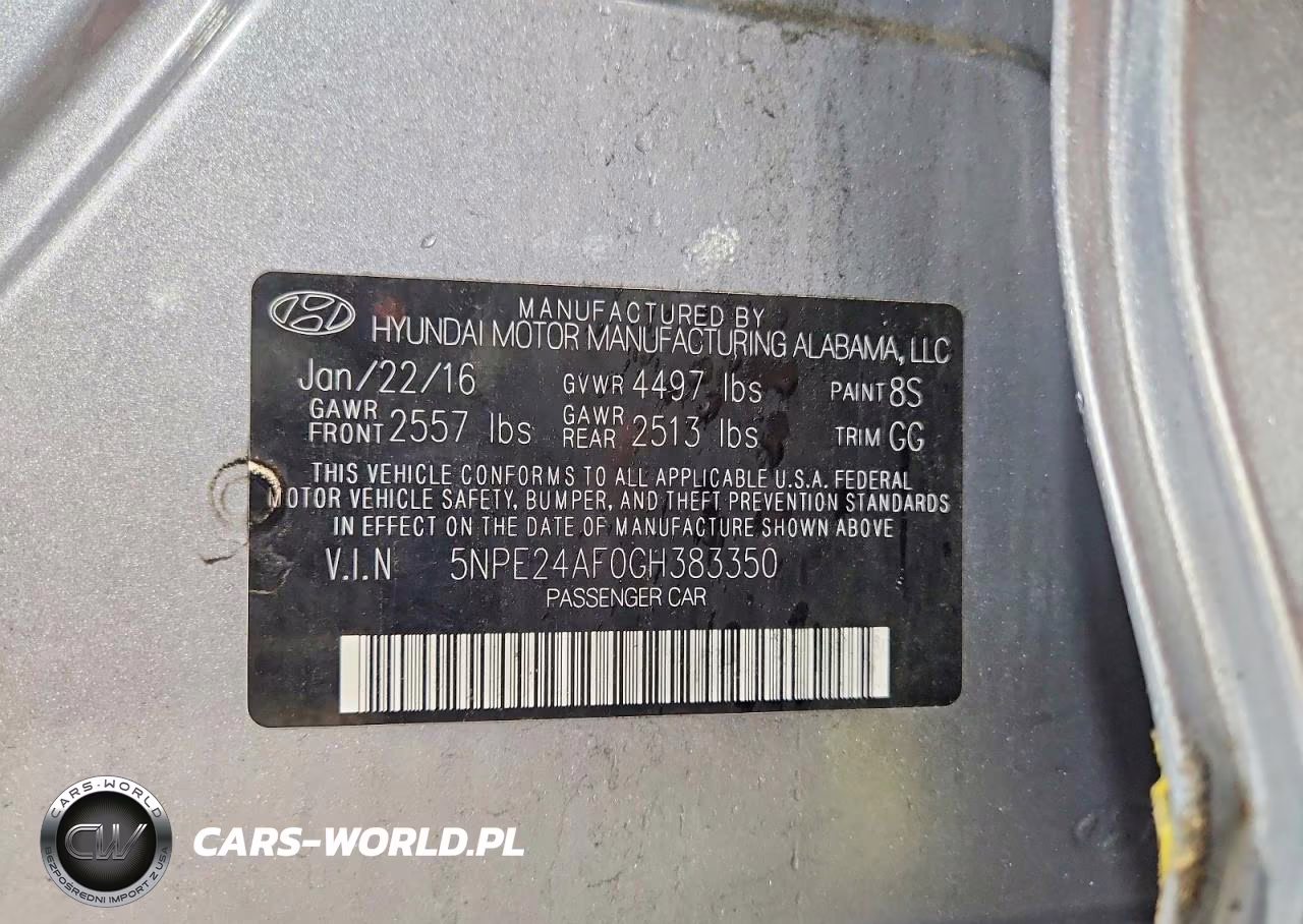 2016 Hyundai Sonata Se VIN:5NPE24AF0GH383350 - 12