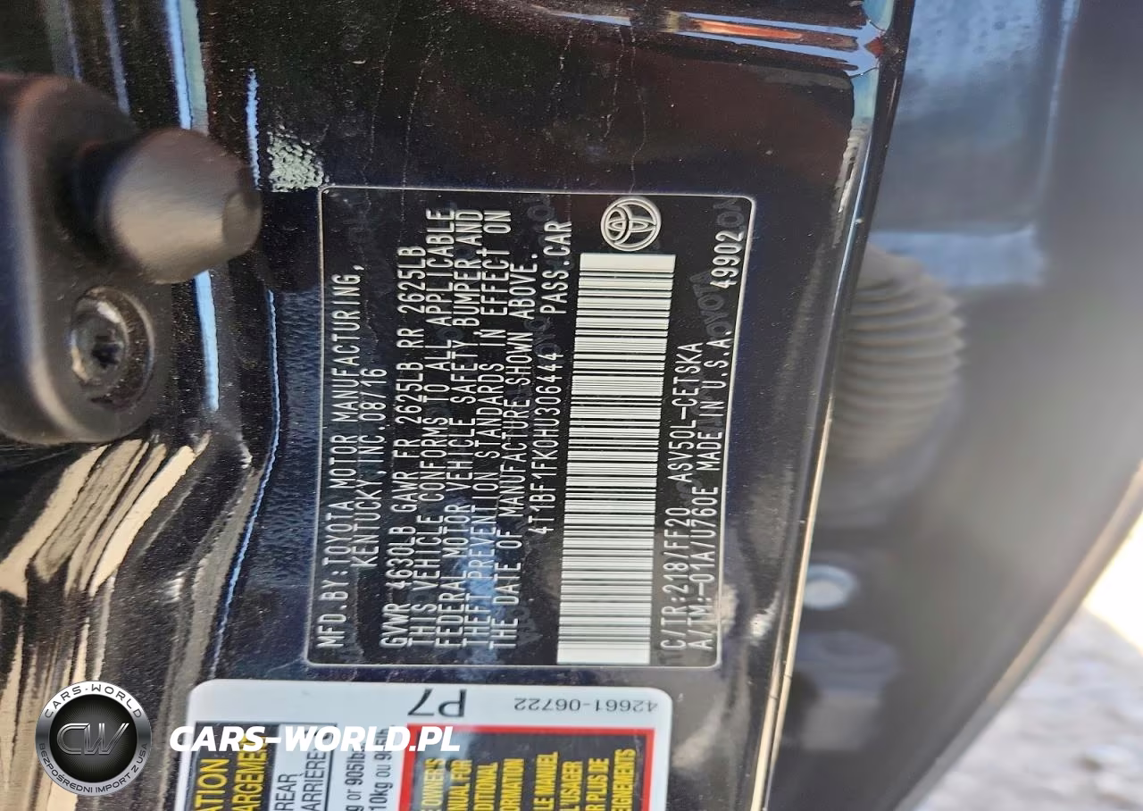 2017 Toyota Camry Se VIN:4T1BF1FK0HU306444 - 13