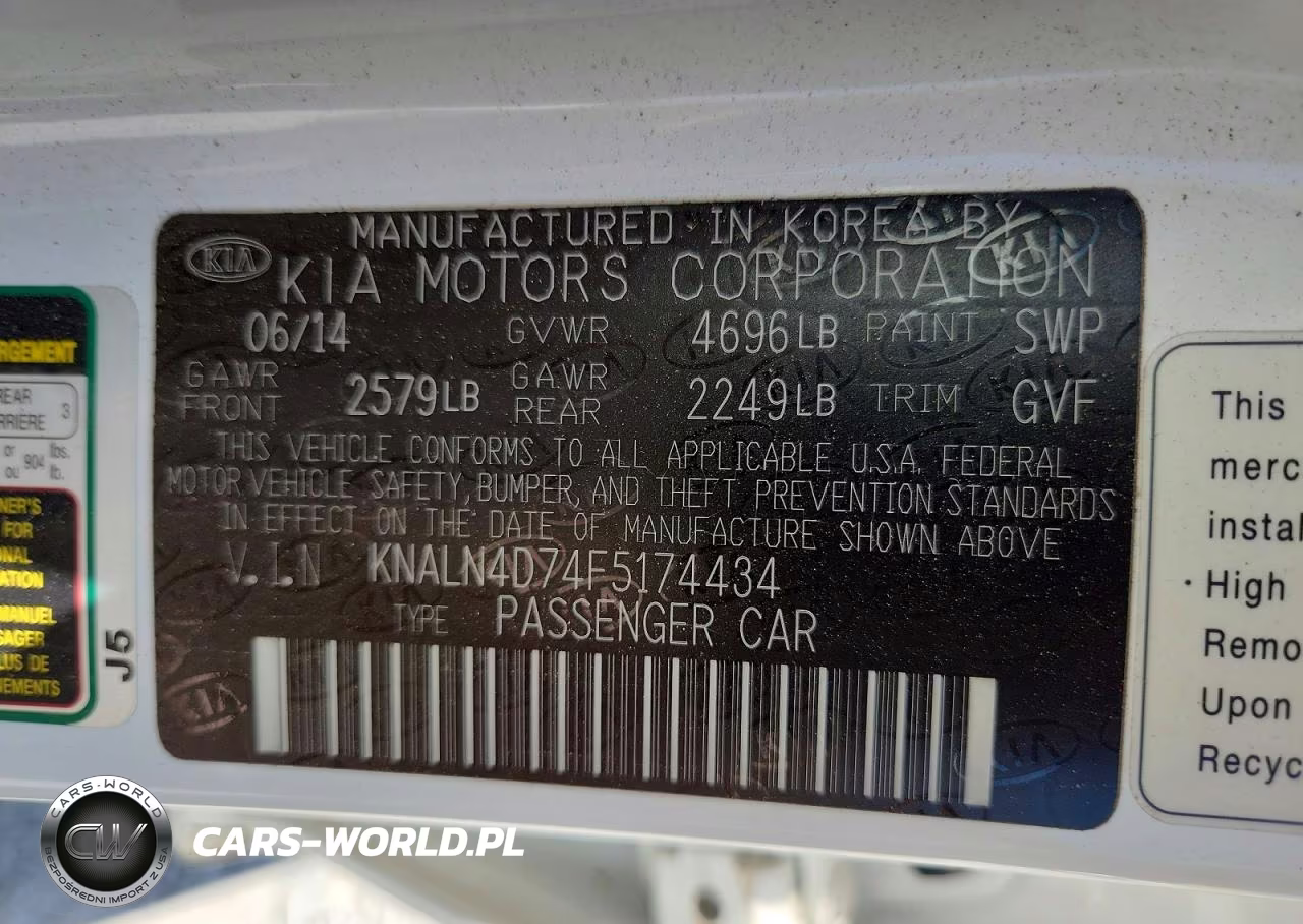 2015 Kia Cadenza Premium VIN:KNALN4D74F5174434 - 12