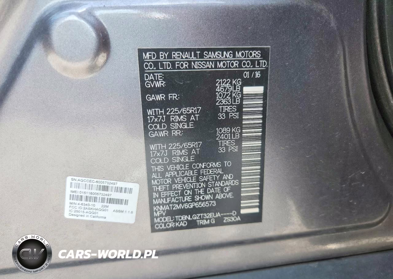 2016 Nissan Rogue Sv VIN:KNMAT2MV6GP656573 - 13