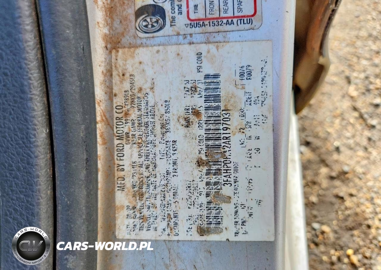 2010 Ford Fusion Se VIN:3FAHP0HA2AR197031 - 12