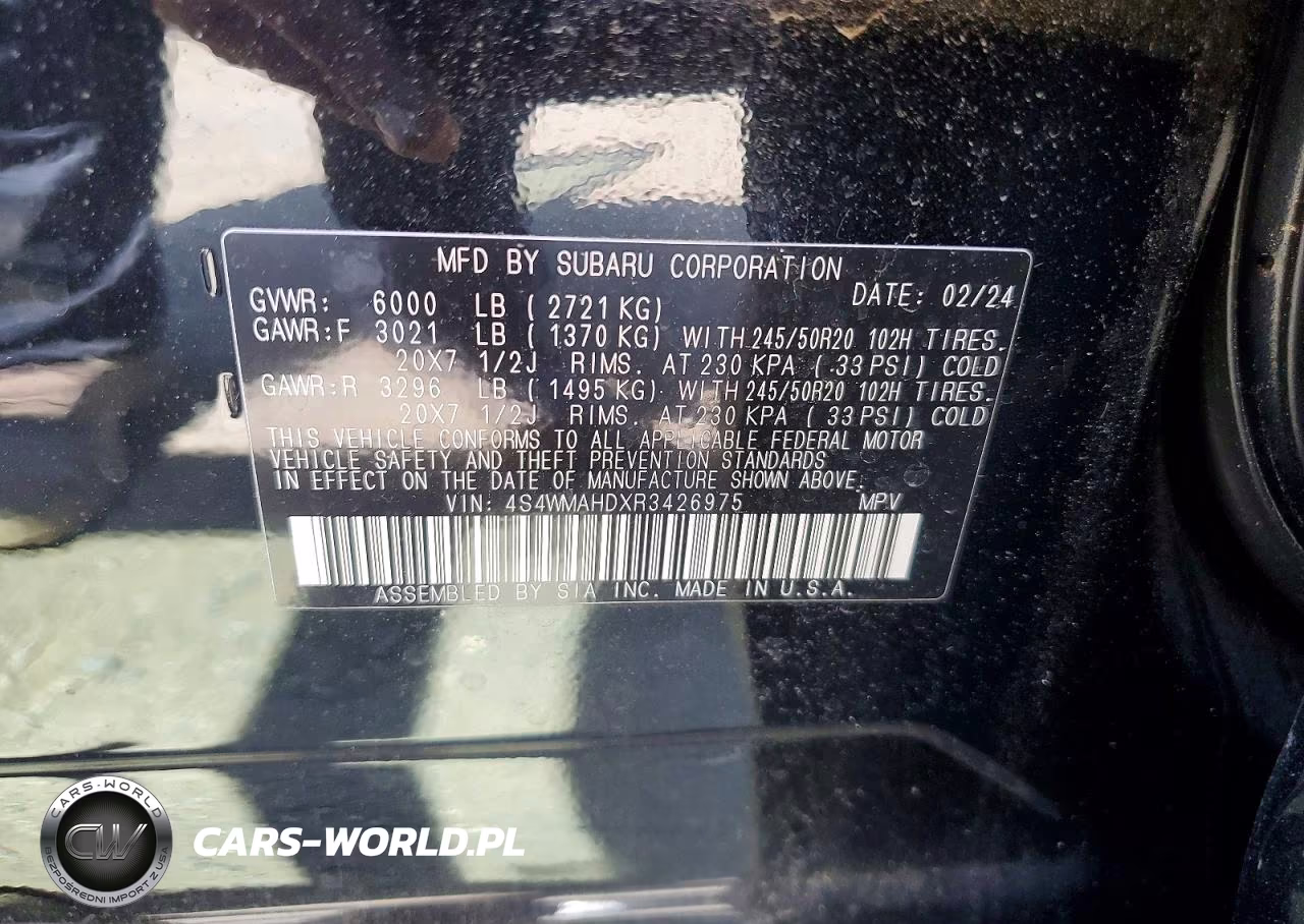 2024 Subaru Ascent Onyx Edition VIN:4S4WMAHDXR3426975 - 13