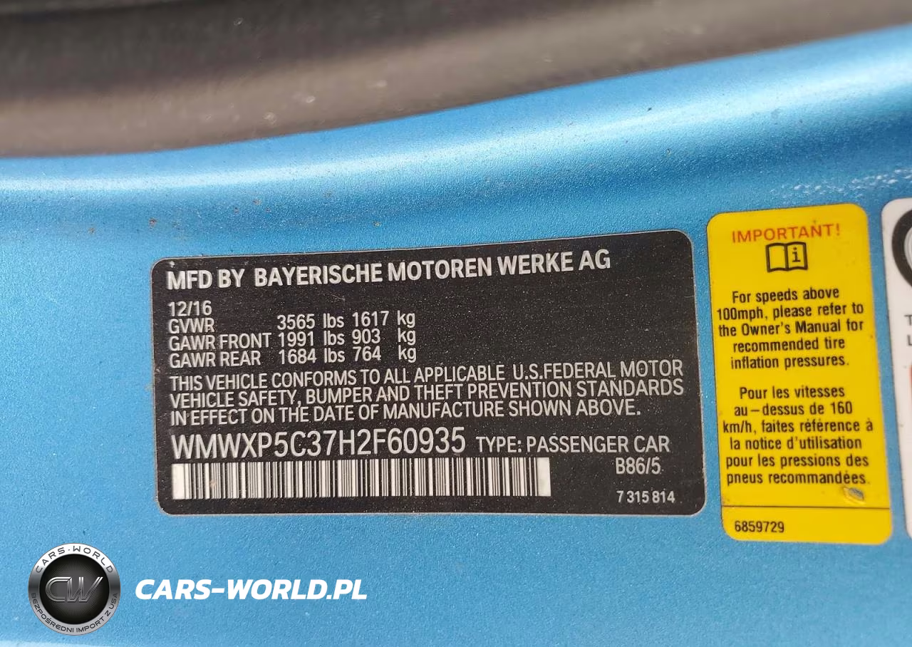 2017 Mini Cooper VIN:WMWXP5C37H2F60935 - 12
