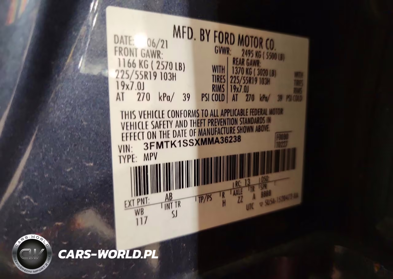 2021 Ford Mustang Mach-E Select VIN:3FMTK1SSXMMA36238 - 13