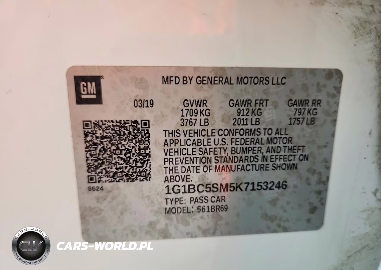 2019 Chevrolet Cruze Ls VIN:1G1BC5SM5K7153246 - 12
