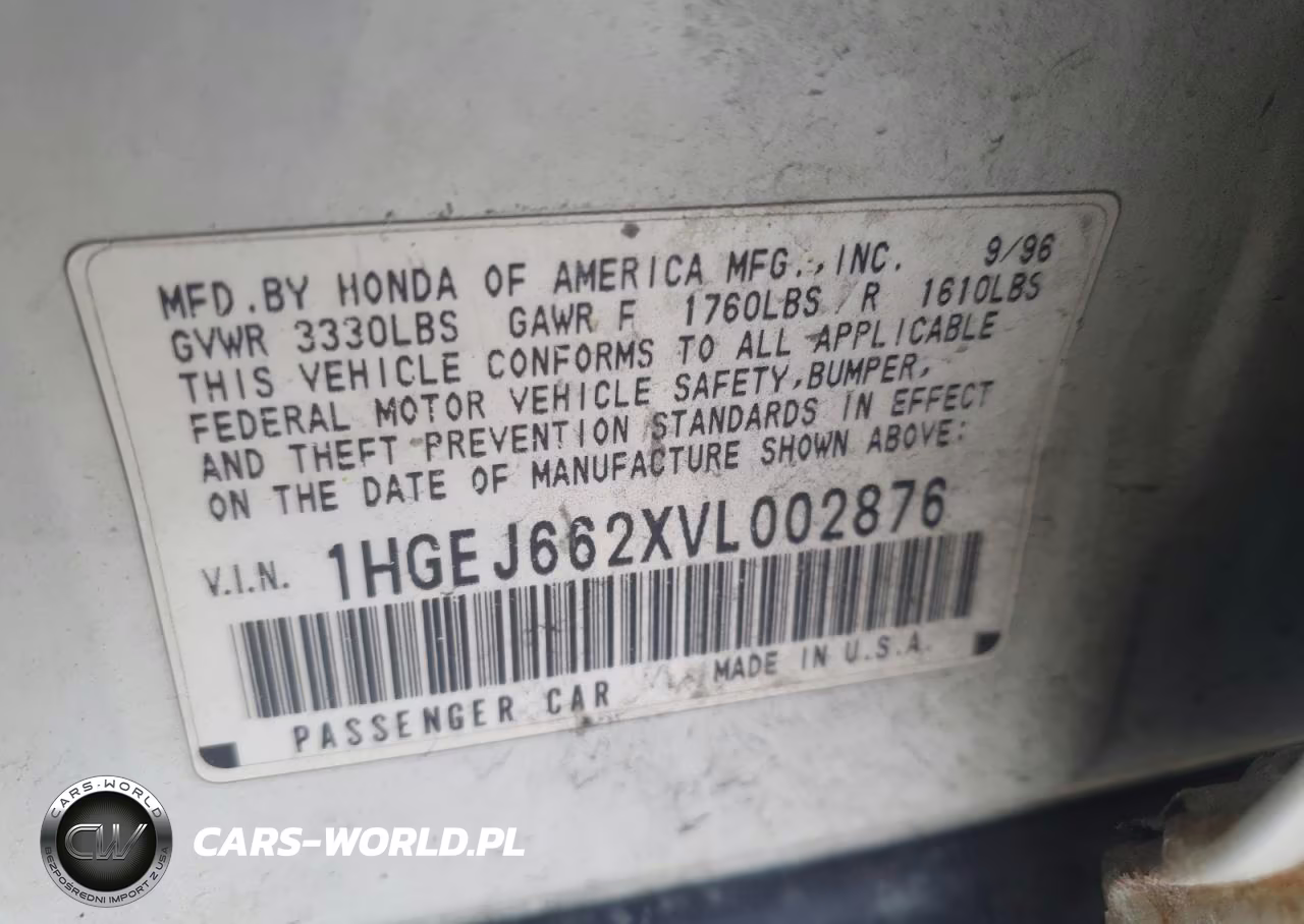 1997 Honda Civic Dx VIN:1HGEJ662XVL002876 - 13