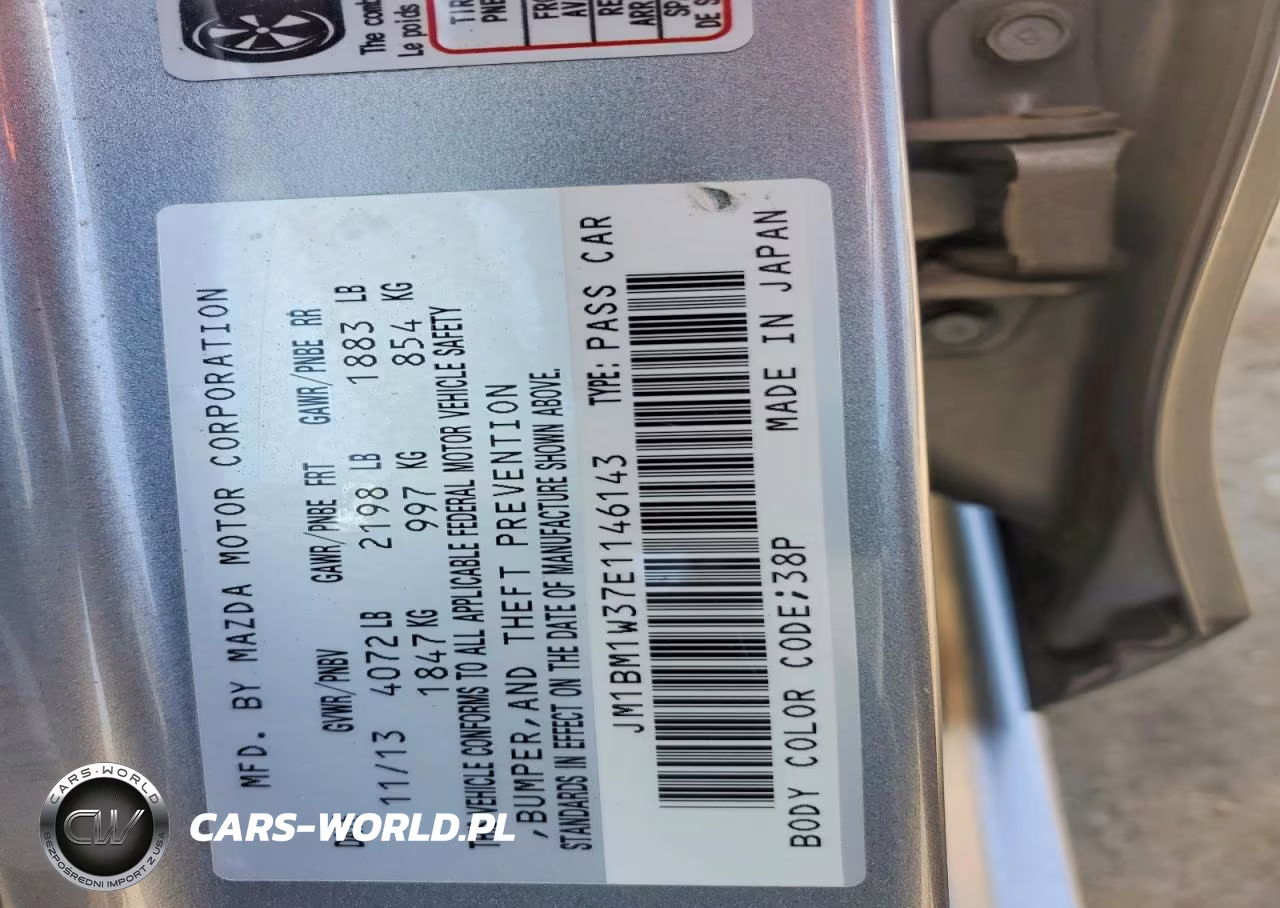 2014 Mazda 3 Grand Touring VIN:JM1BM1W37E1146143 - 12