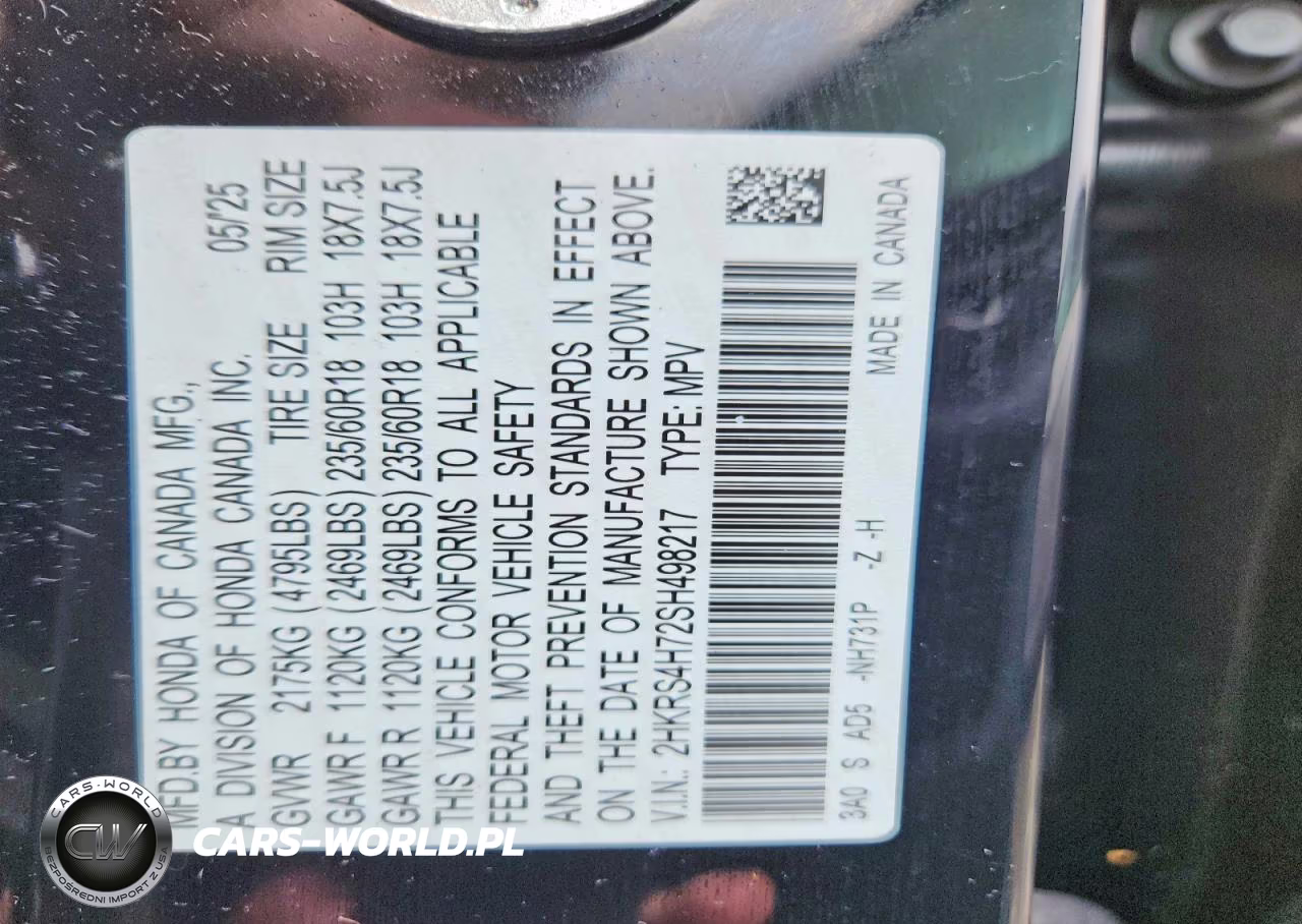 2025 Honda Cr-V Exl VIN:2HKRS4H72SH498217 - 13