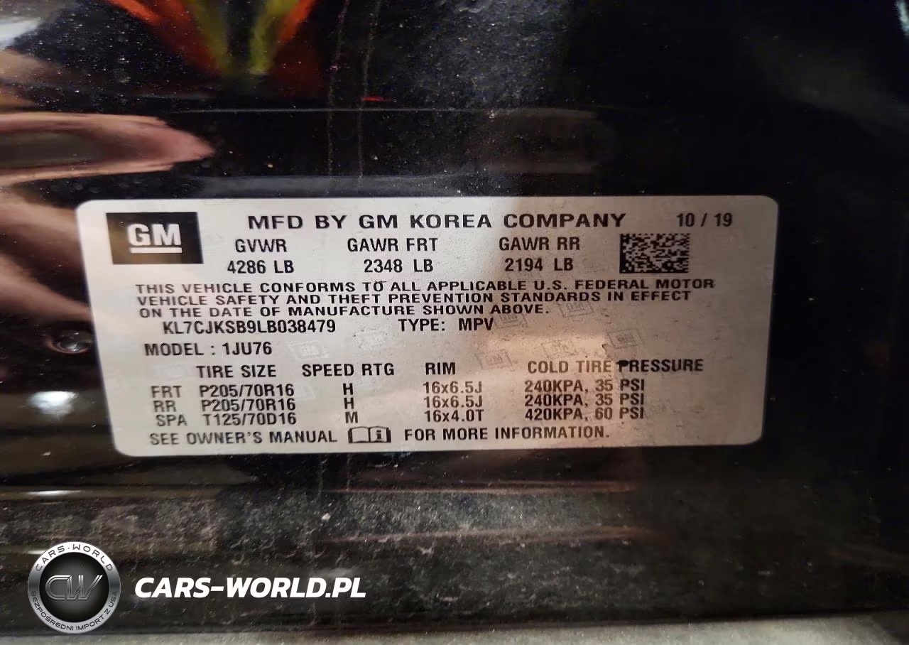 2020 Chevrolet Trax Ls VIN:KL7CJKSB9LB038479 - 13