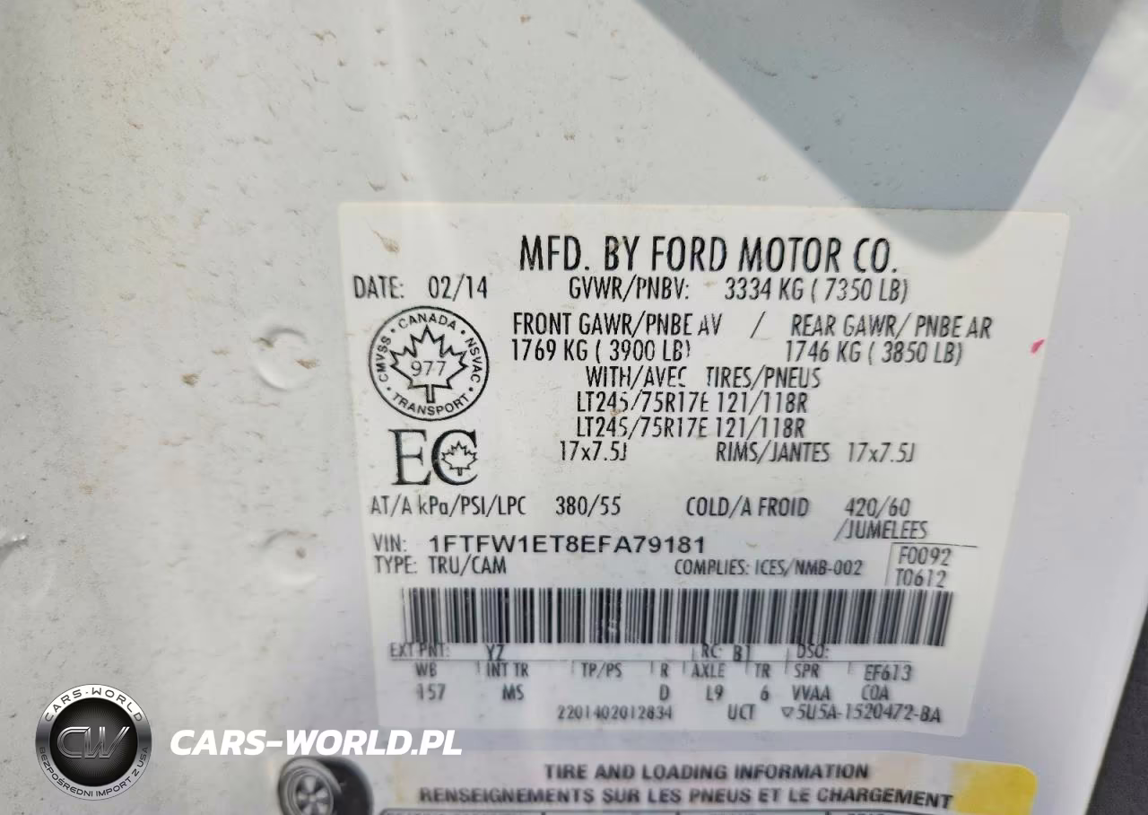 2014 Ford F150 Supercrew VIN:1FTFW1ET8EFA79181 - 12