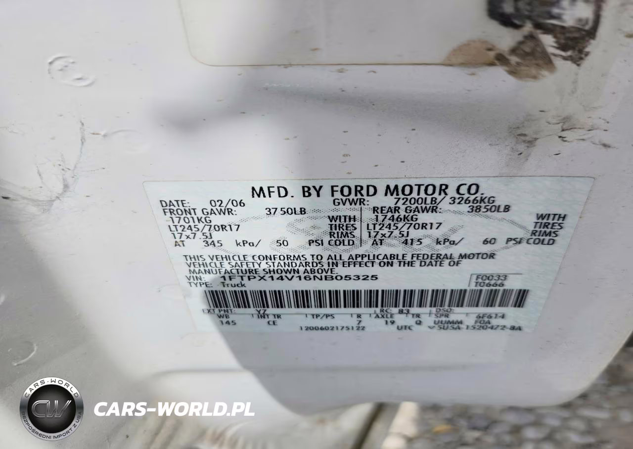 2006 Ford F150 VIN:1FTPX14V16NB05325 - 12