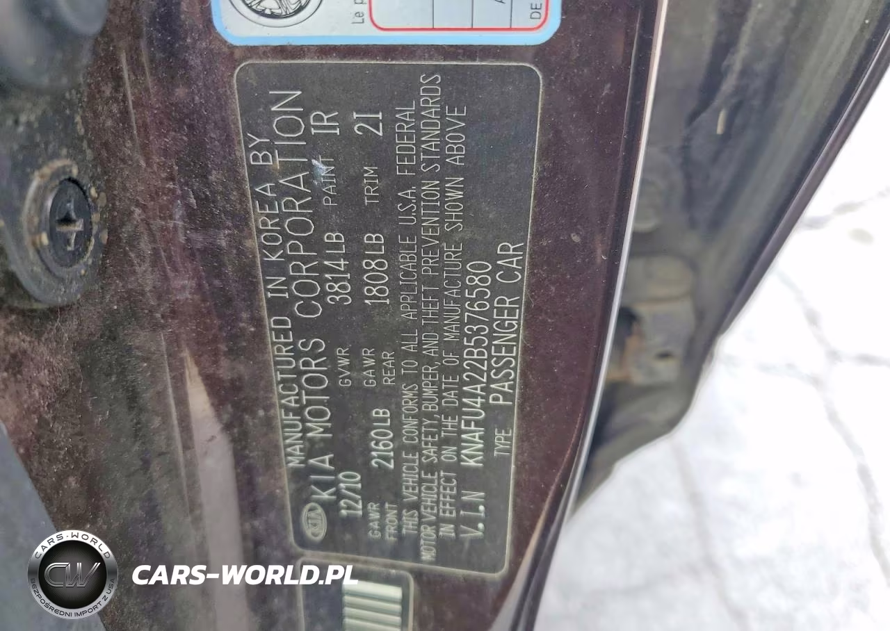 2011 Kia Forte Ex VIN:KNAFU4A22B5376580 - 12