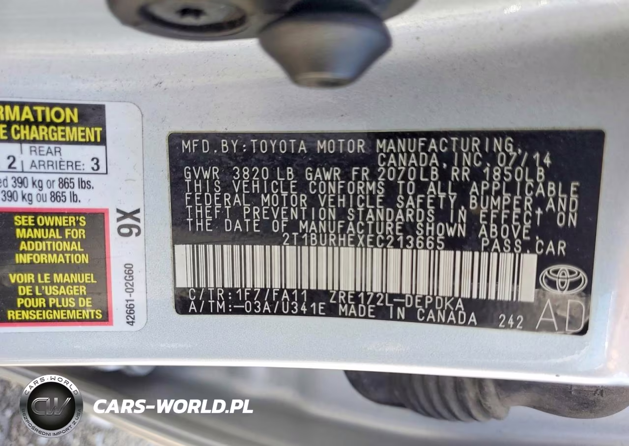 2014 Toyota Corolla L VIN:2T1BURHEXEC213665 - 13