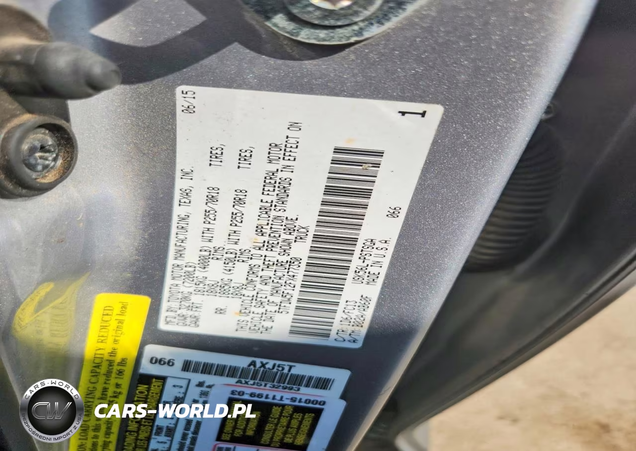 2015 Toyota Tundra Sr5 VIN:5TFDW5F12FX477350 - 12