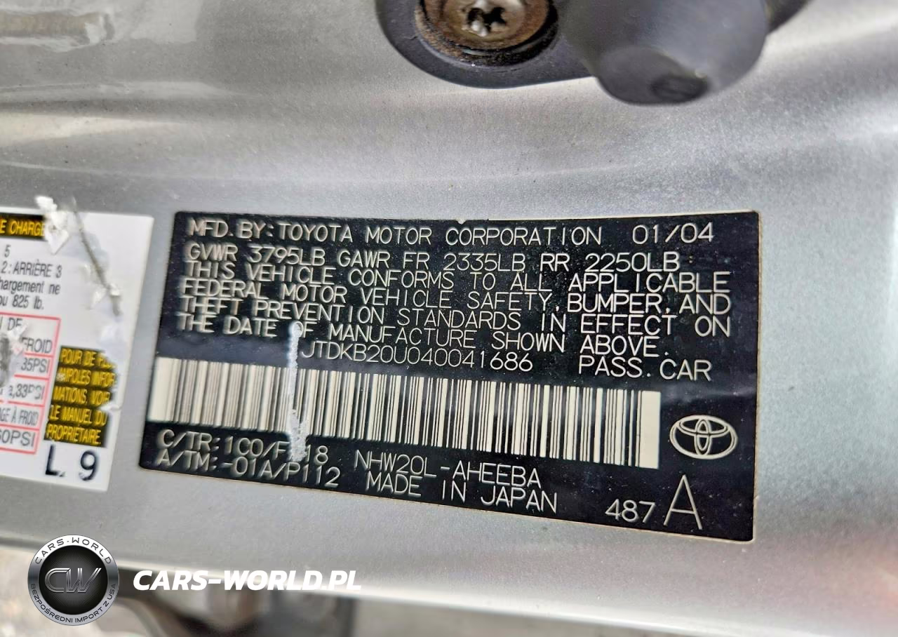 2004 Toyota Prius Base VIN:JTDKB20U040041686 - 12