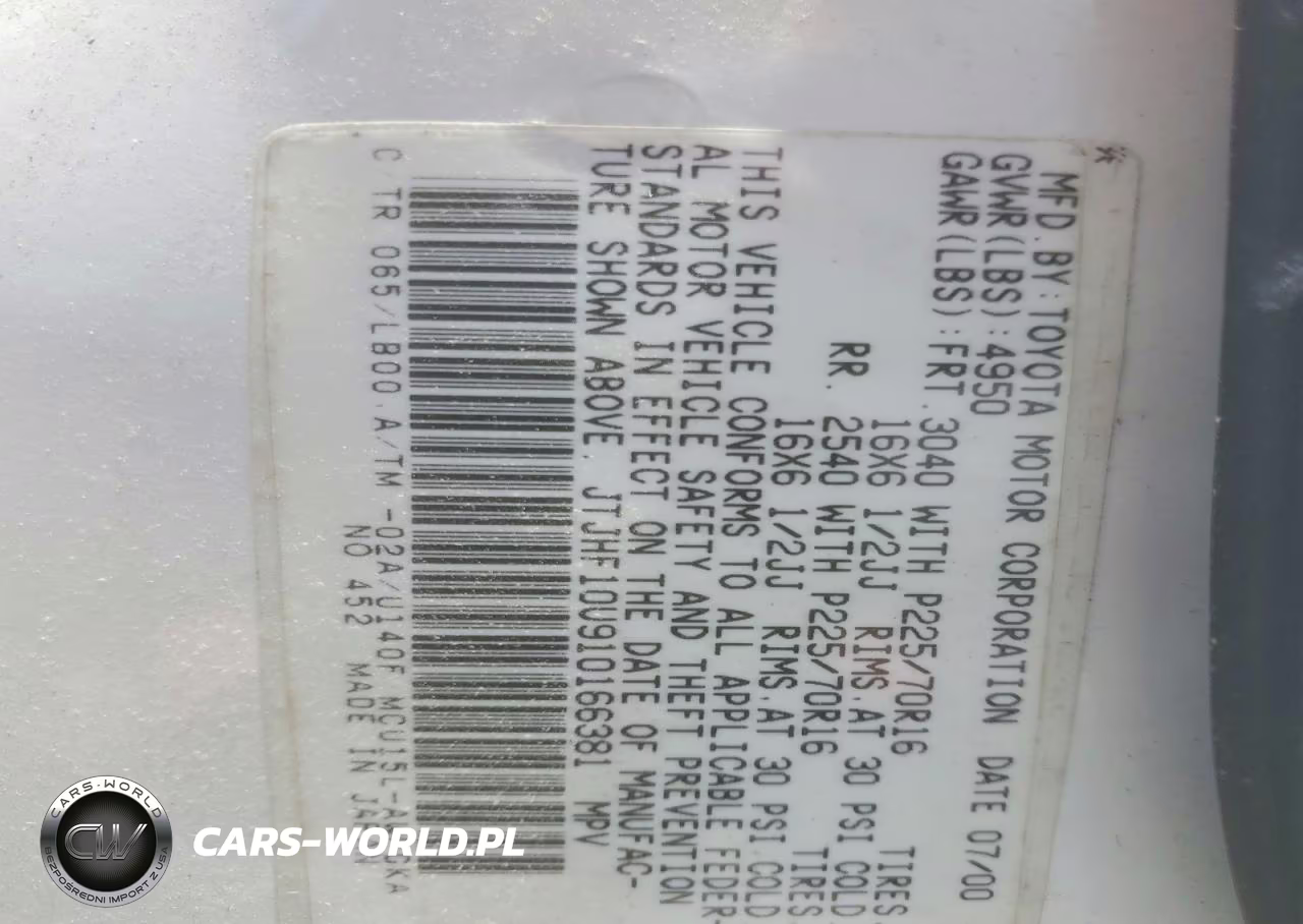 2001 Lexus Rx 300 VIN:JTJHF10U910166381 - 14