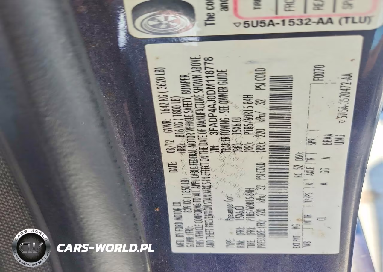 2013 Ford Fiesta S VIN:3FADP4AJ0DM118778 - 12