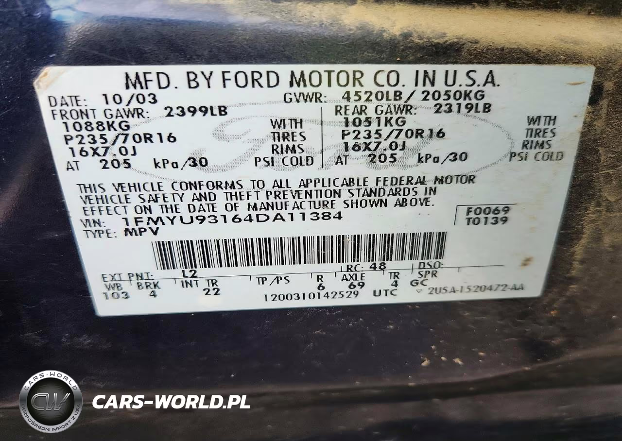 2004 Ford Escape Xlt VIN:1FMYU93164DA11384 - 13