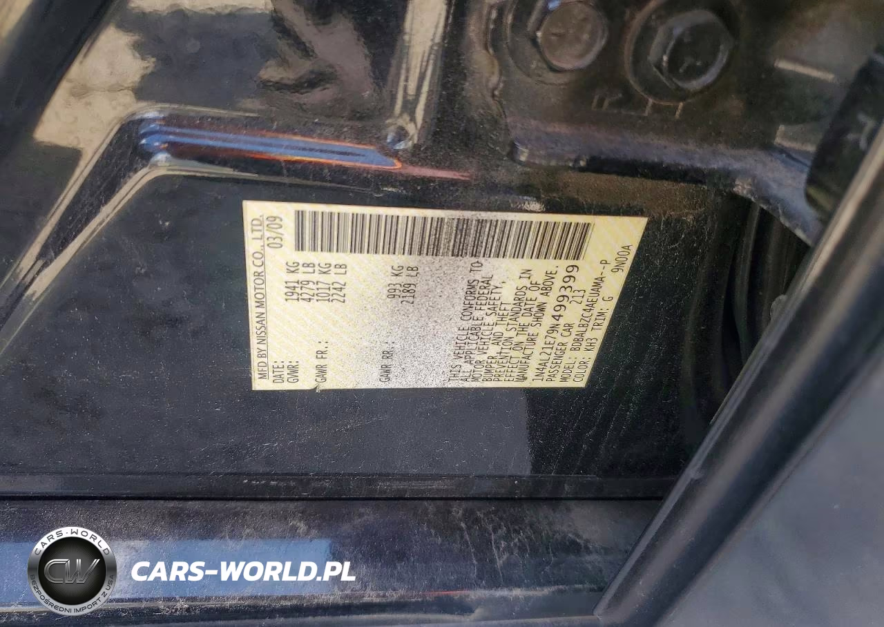 2009 Nissan Altima 2.5 VIN:1N4AL21E79N499399 - 12