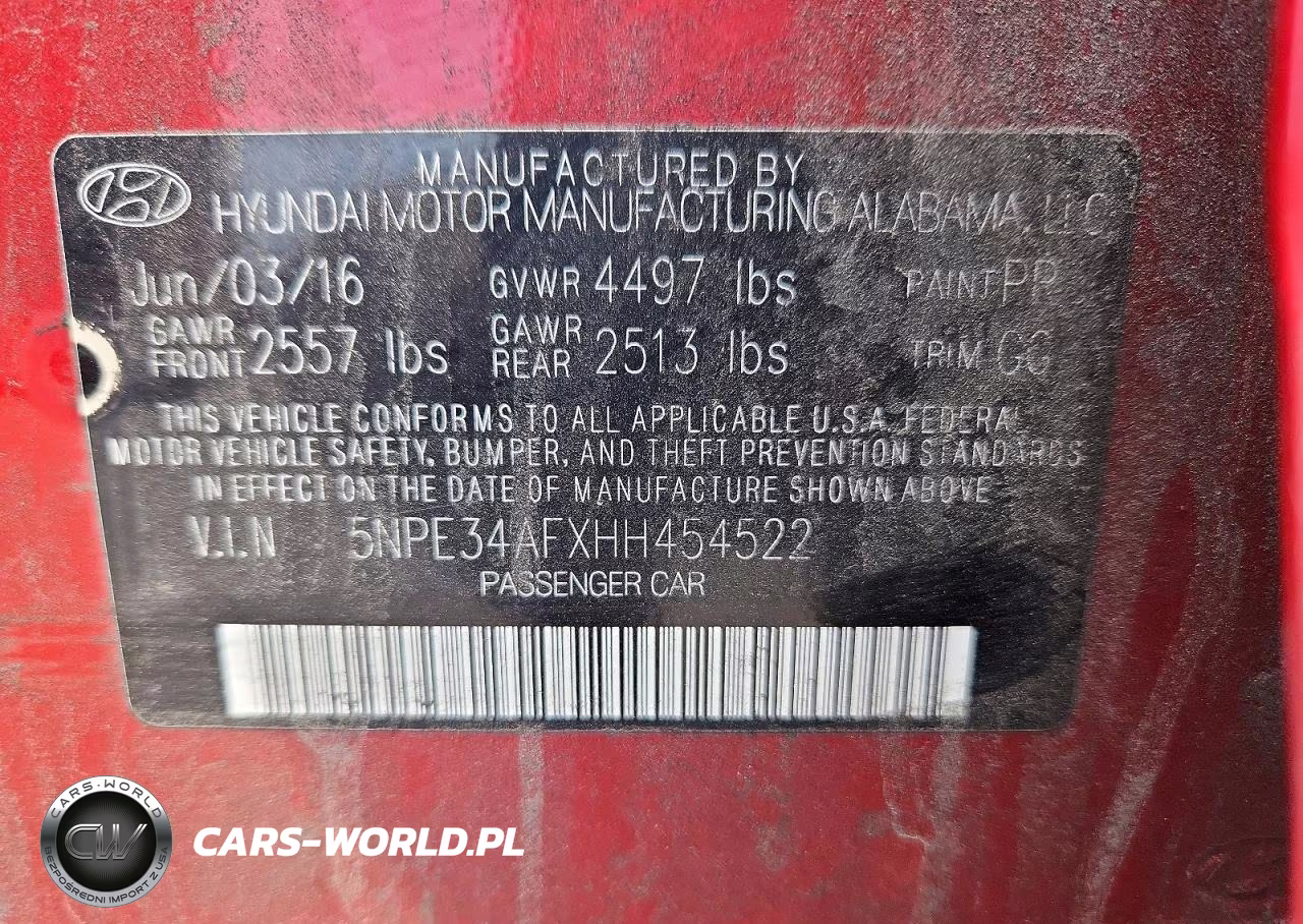 2017 Hyundai Sonata Sport VIN:5NPE34AFXHH454522 - 12