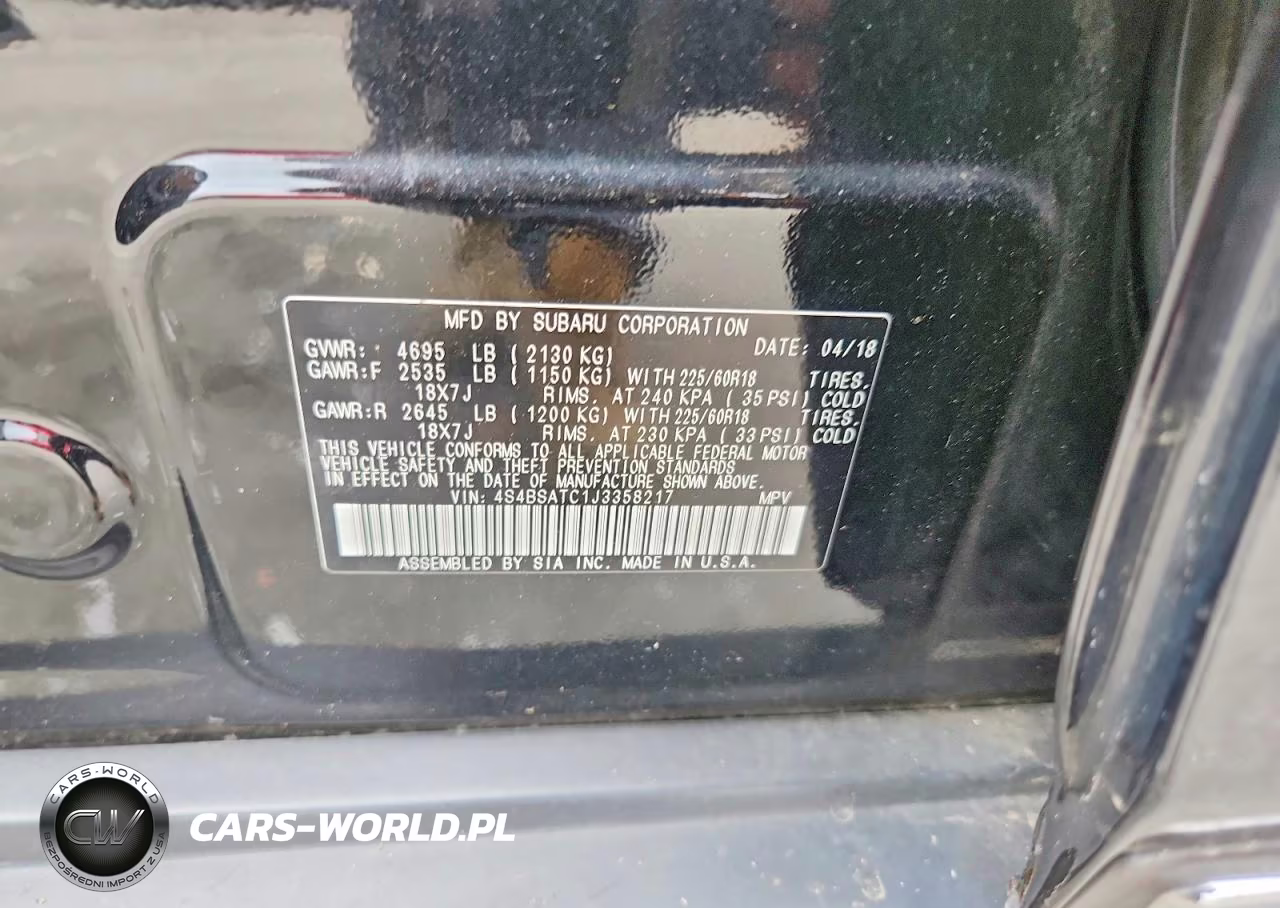 2018 Subaru Outback Touring VIN:4S4BSATC1J3358217 - 13