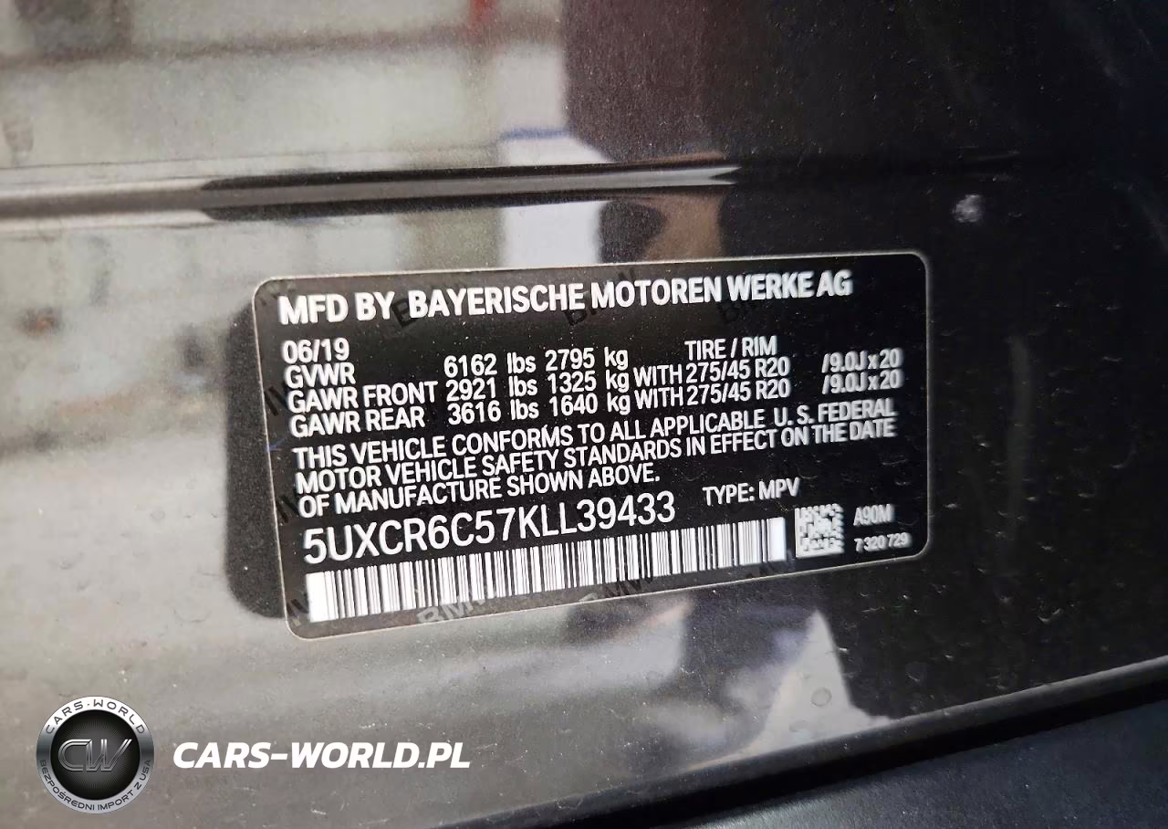 2019 BMW X5 xDrive40I VIN:5UXCR6C57KLL39433 - 14