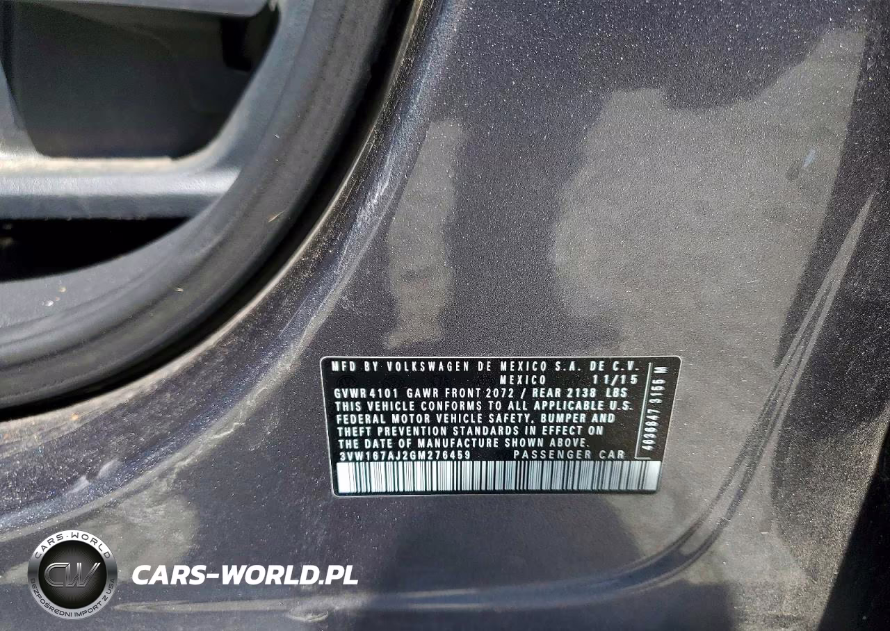 2016 Volkswagen Jetta S VIN:3VW167AJ2GM276459 - 13