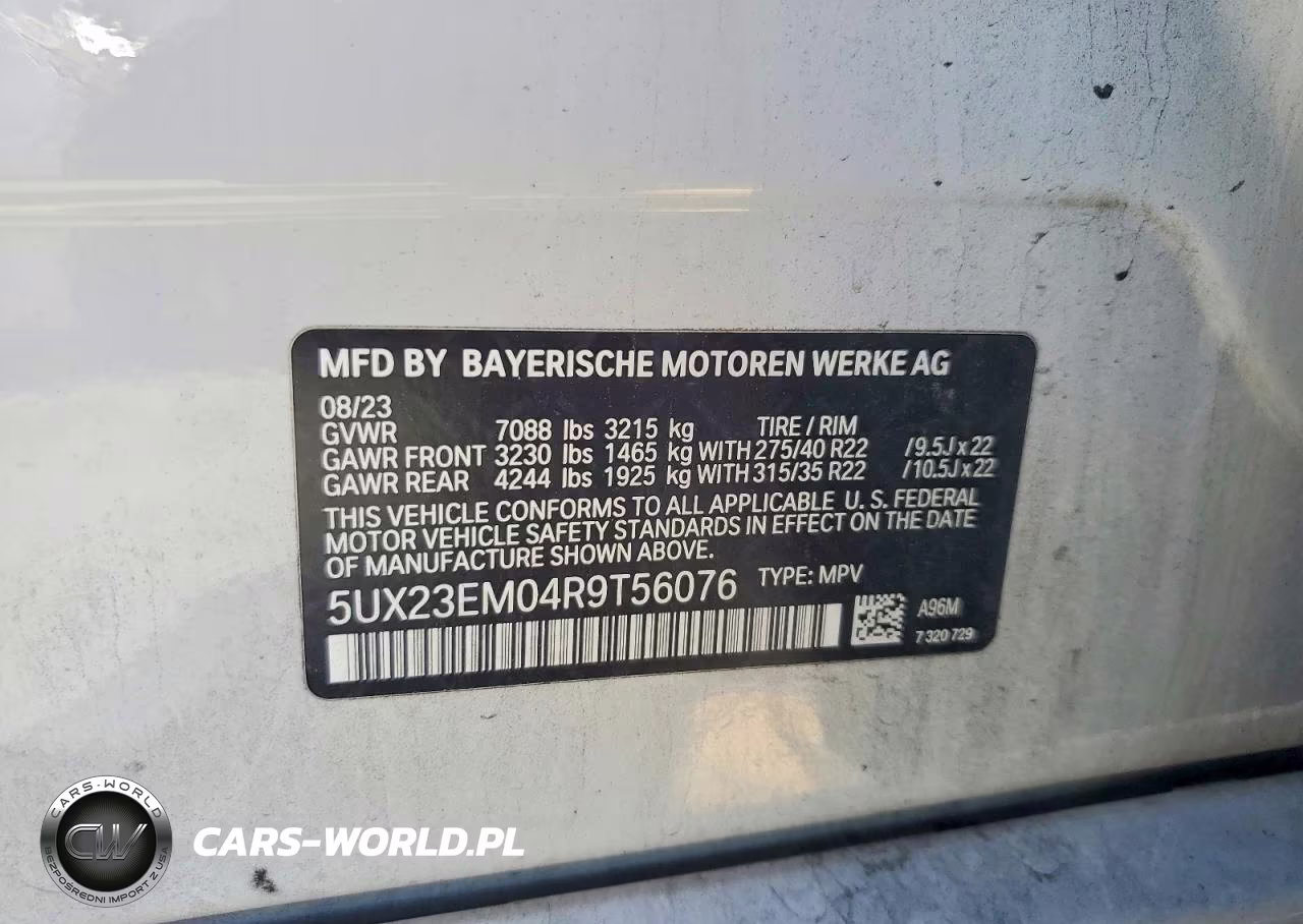 2024 BMW X7 xDrive40I VIN:5UX23EM04R9T56076 - 13