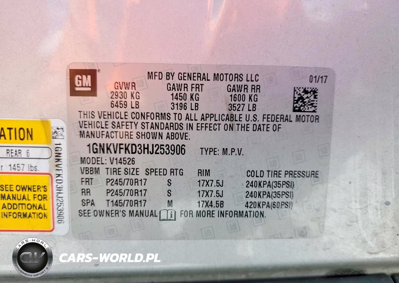 2017 Chevrolet Traverse Ls VIN:1GNKVFKD3HJ253906 - 13