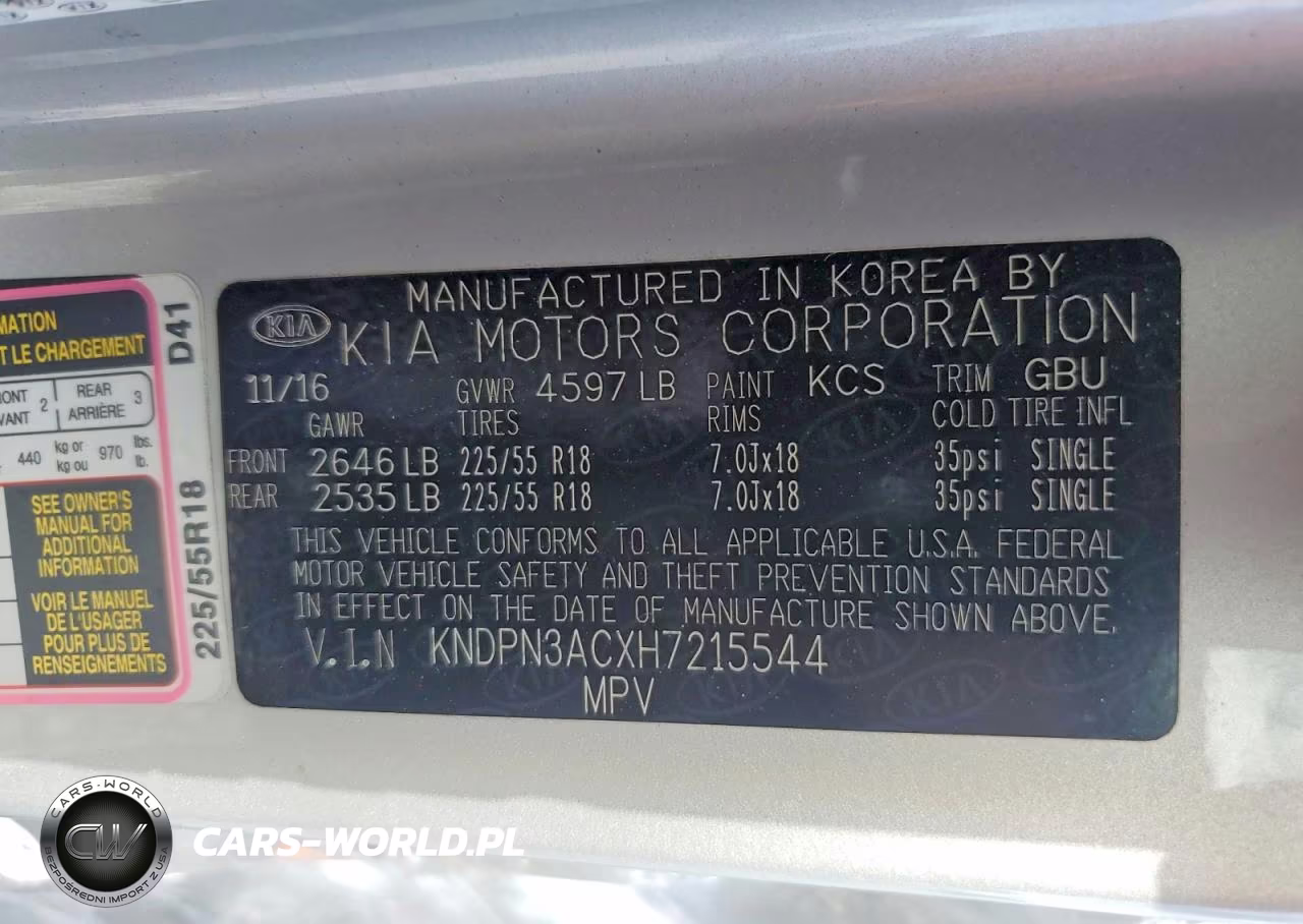 2017 Kia Sportage Ex VIN:KNDPN3ACXH7215544 - 13