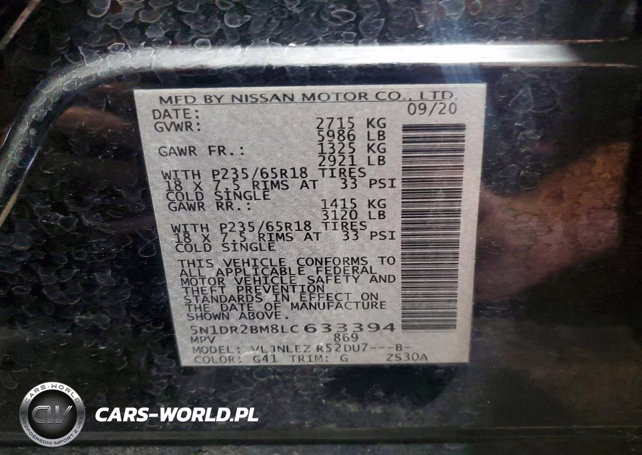 2020 Nissan Pathfinder Sv VIN:5N1DR2BM8LC633394 - 14