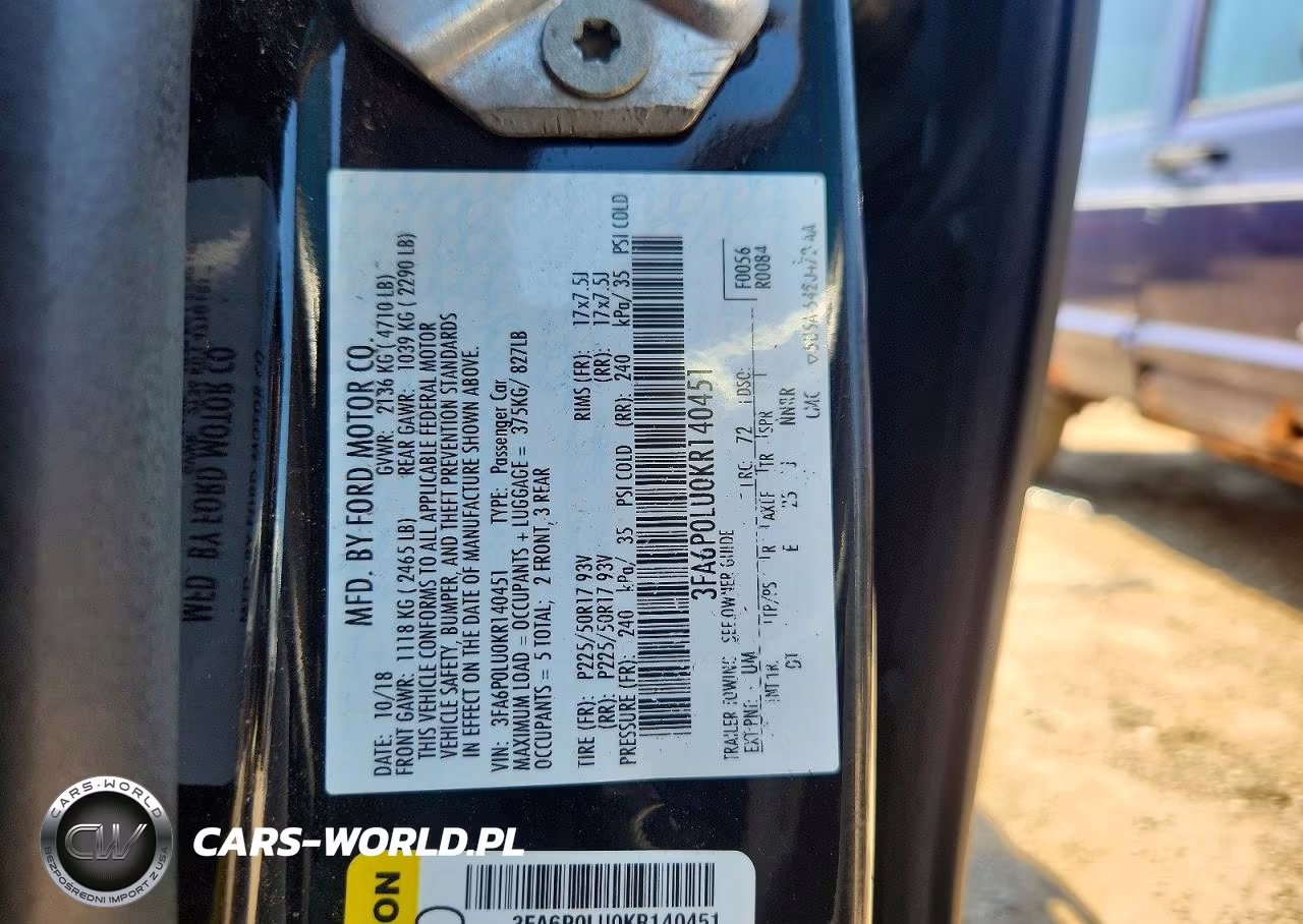 2019 Ford Fusion Se VIN:3FA6P0LU0KR140451 - 12