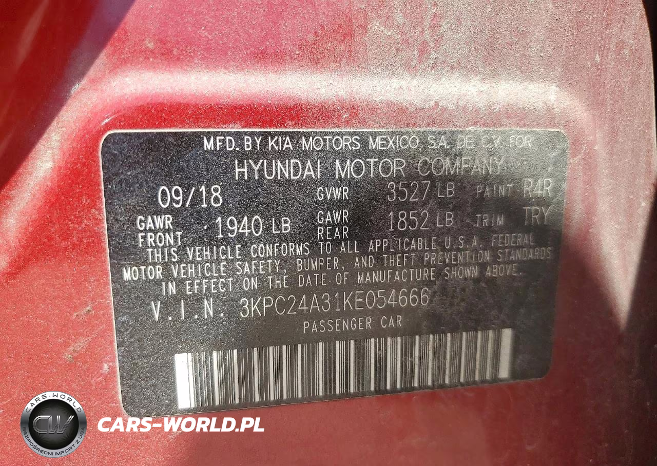 2019 Hyundai Accent Se VIN:3KPC24A31KE054666 - 12