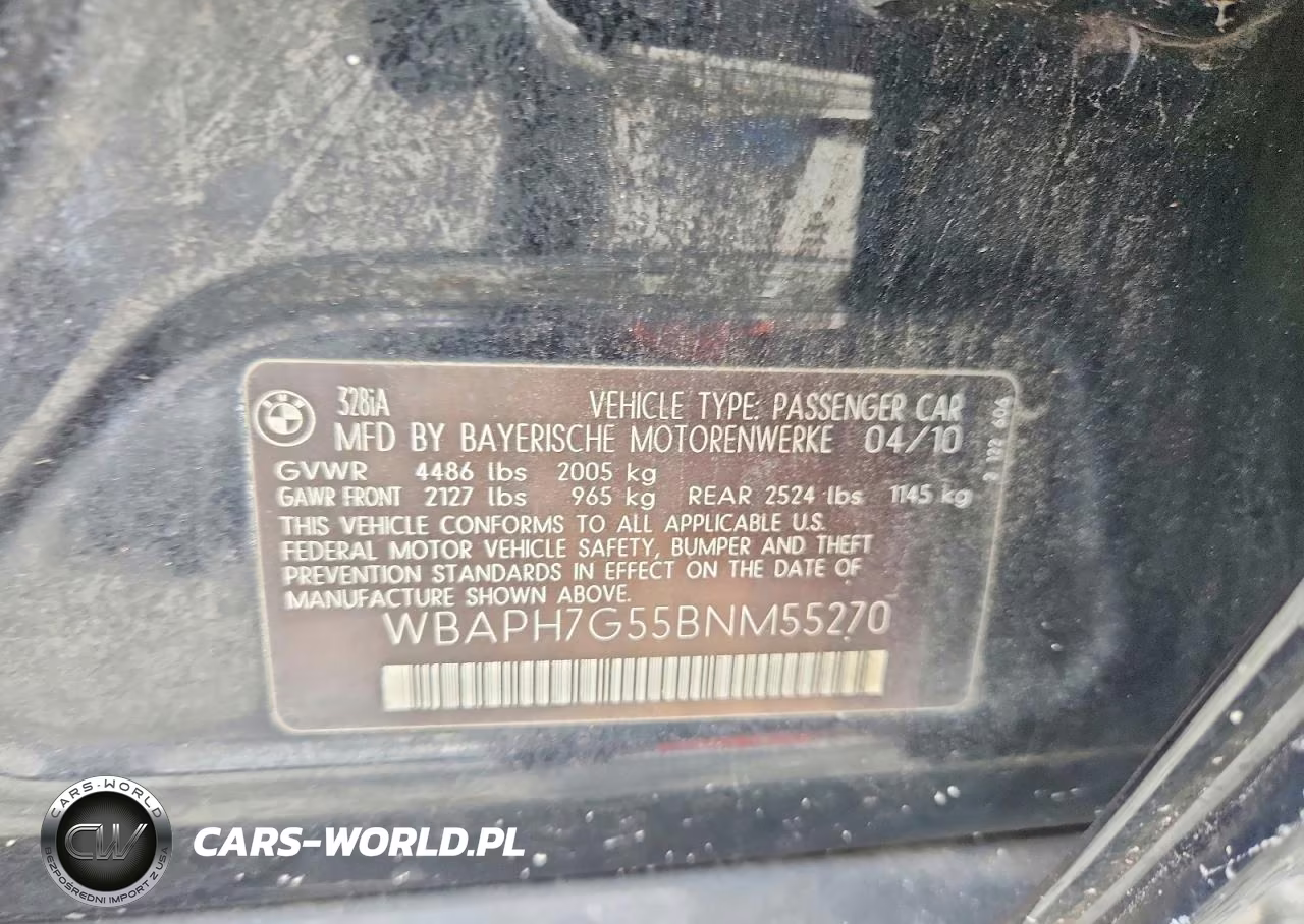 2011 BMW 328 I VIN:WBAPH7G55BNM55270 - 12