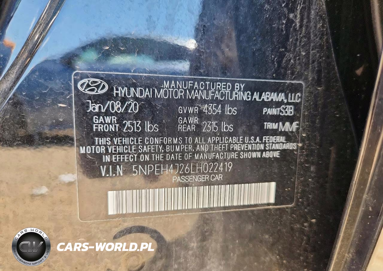 2020 Hyundai Sonata Limited VIN:5NPEH4J26LH022419 - 12