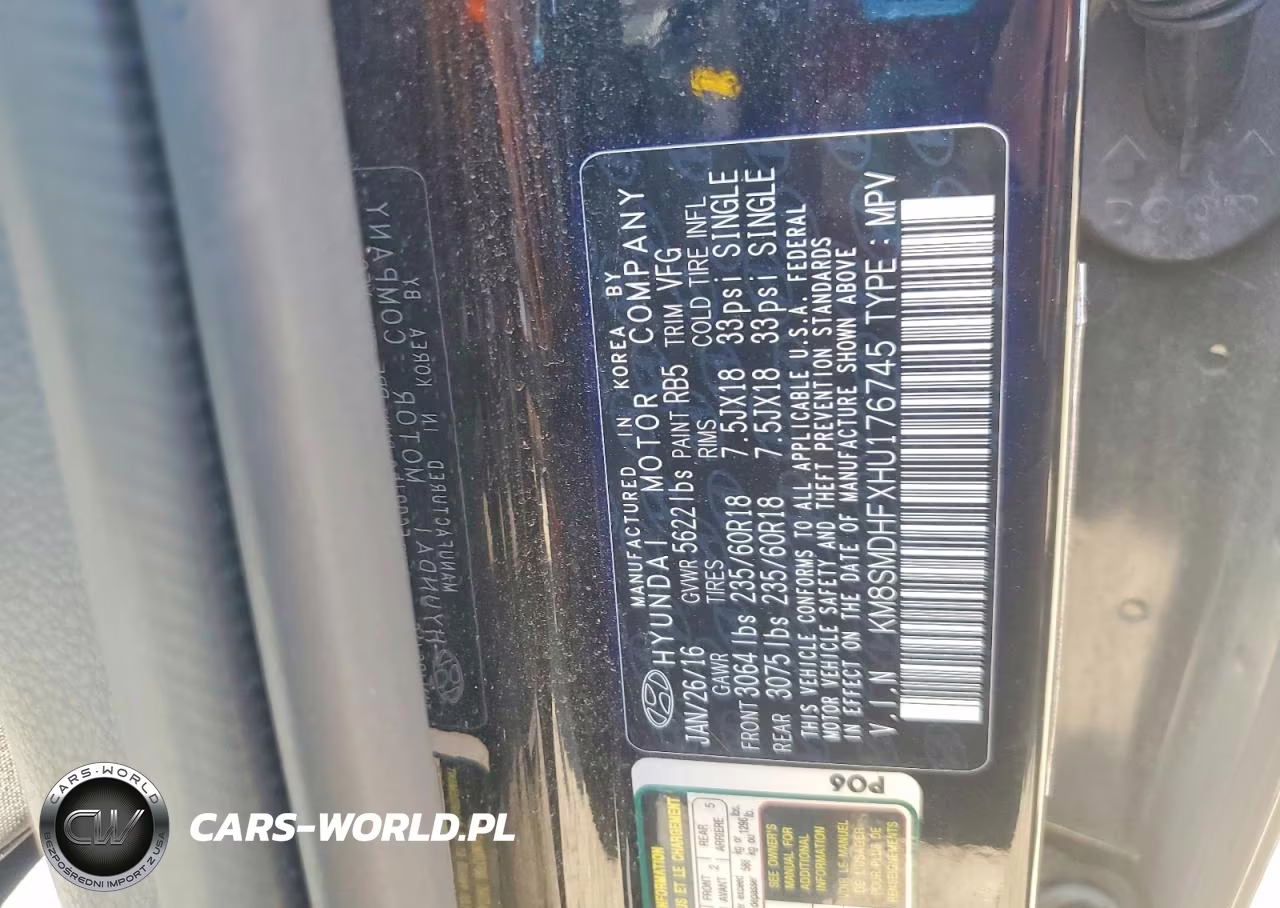 2017 Hyundai Santa Fe Se VIN:KM8SMDHFXHU176745 - 13