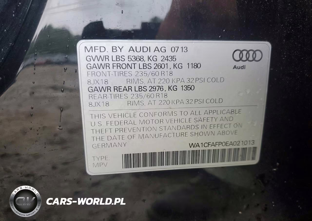 2014 Audi Q5 Premium VIN:WA1CFAFP0EA021013 - 14