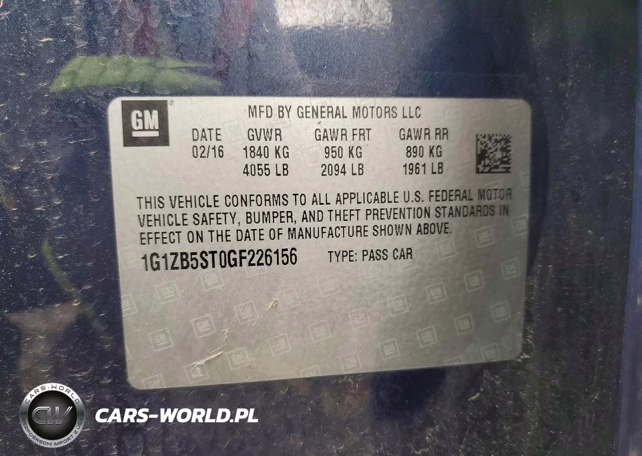2016 Chevrolet Malibu Ls VIN:1G1ZB5ST0GF226156 - 12