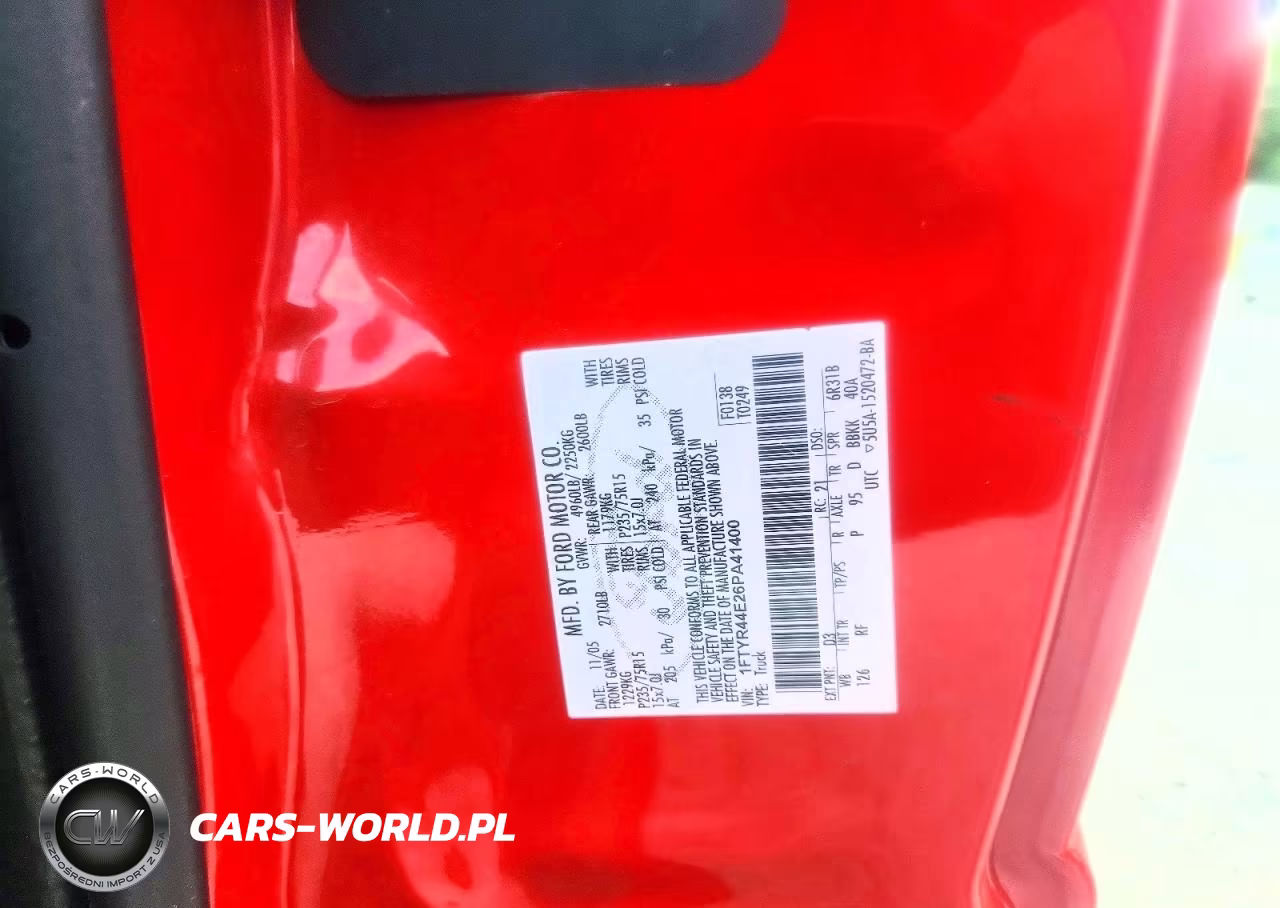 FORD RANGER SUP VIN:1FTYR44E26PA41400 - 12