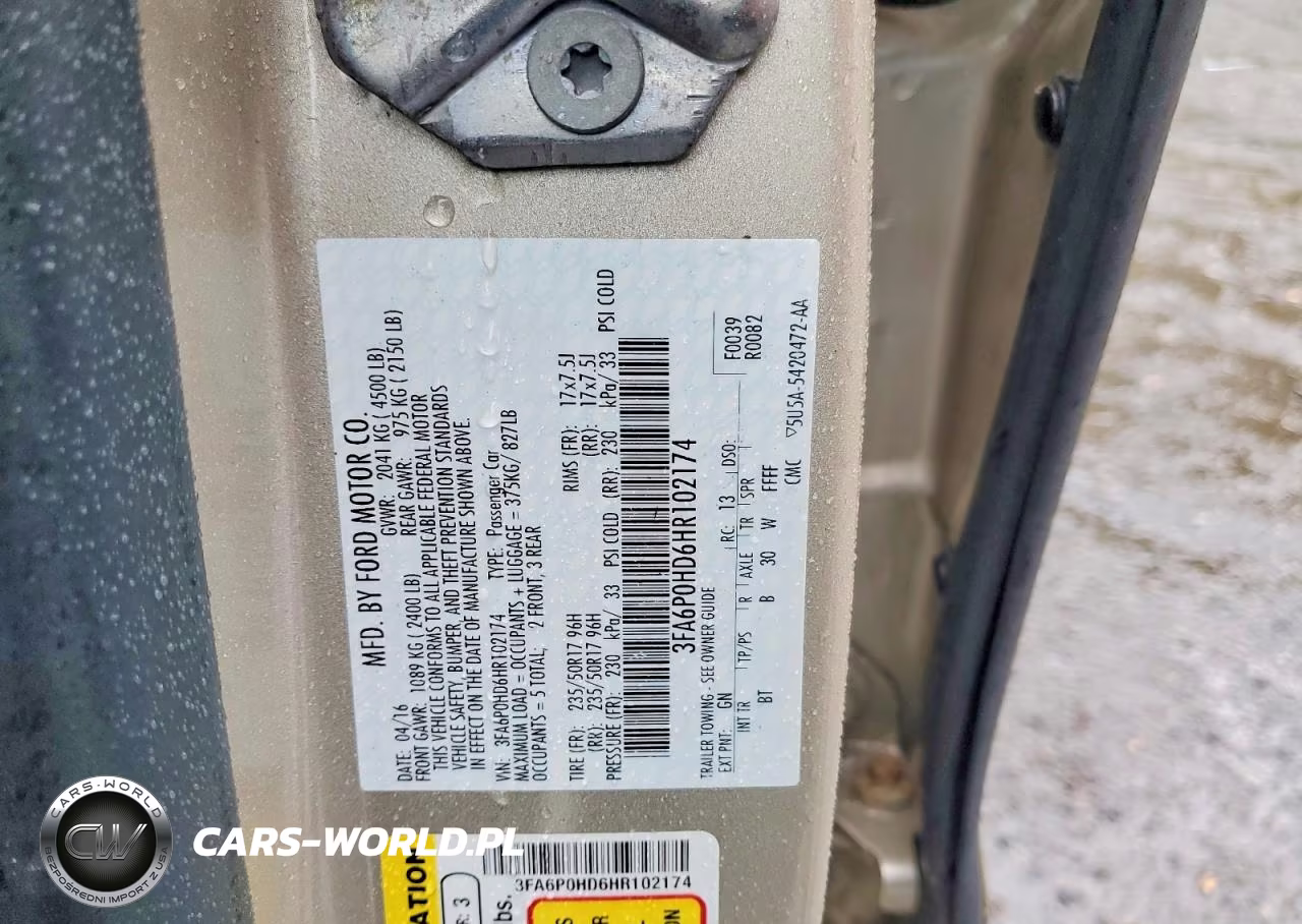 2017 Ford Fusion Se VIN:3FA6P0HD6HR102174 - 12