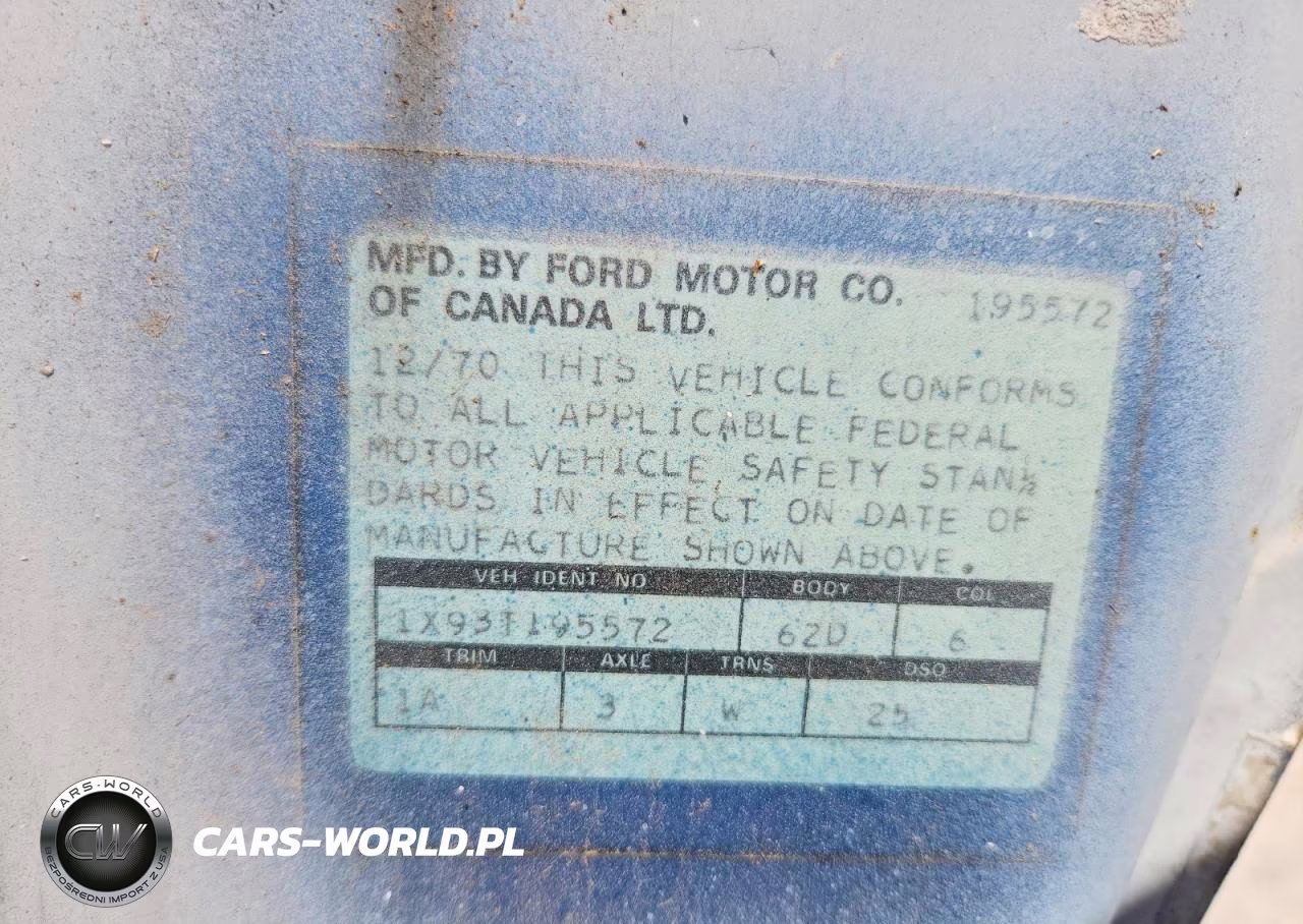 1971 Ford Maverick VIN:1X93T195572 - 12