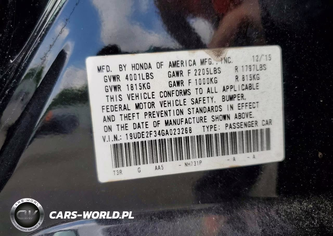 2016 Acura Ilx Base Watch Plus VIN:19UDE2F34GA023268 - 12