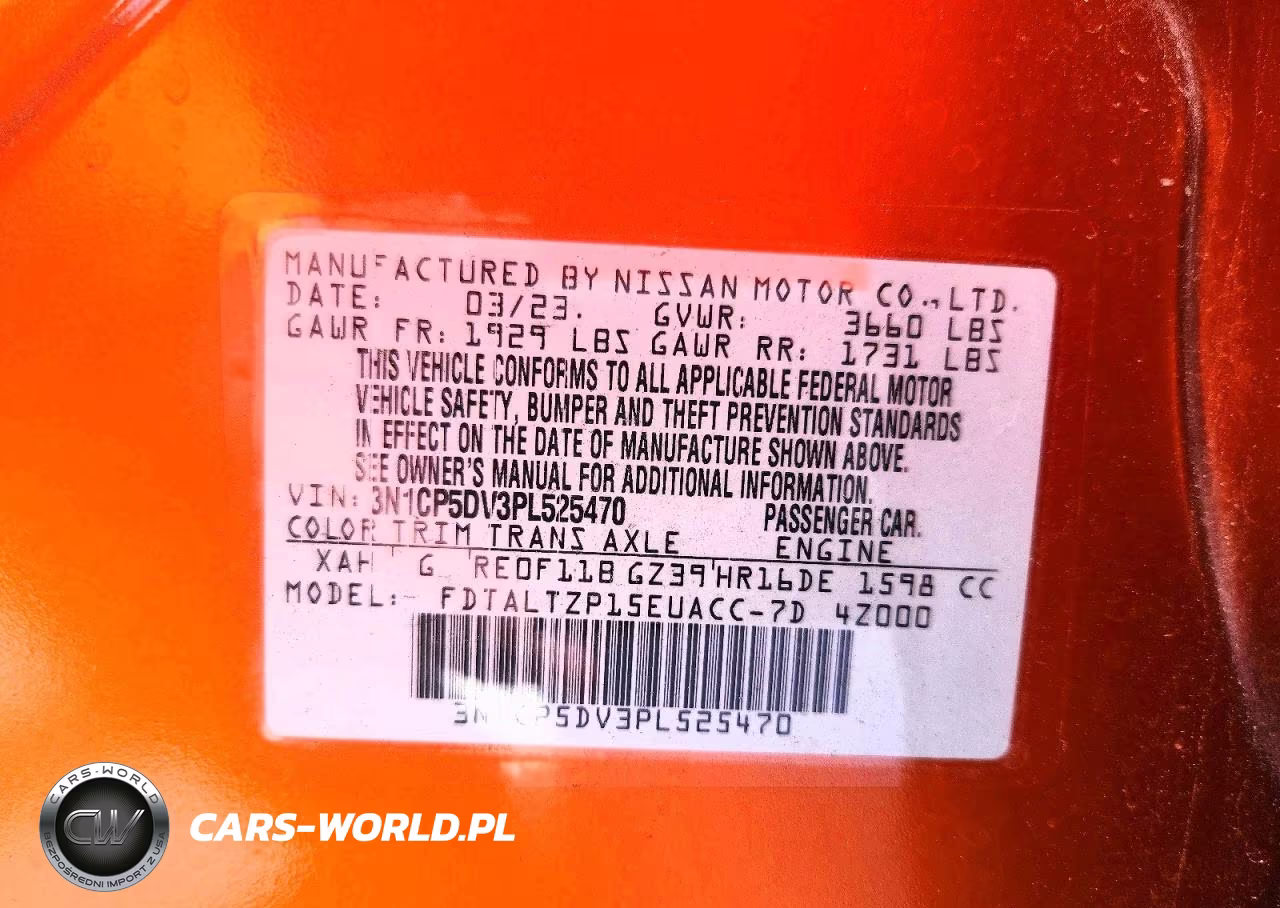 2023 Nissan Kicks Sr VIN:3N1CP5DV3PL525470 - 13