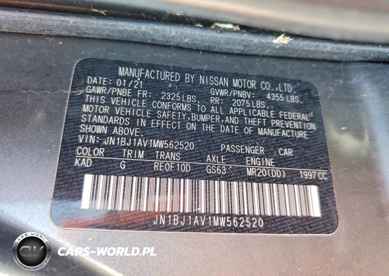 2021 Nissan Rogue Sport S VIN:JN1BJ1AV1MW562520 - 12