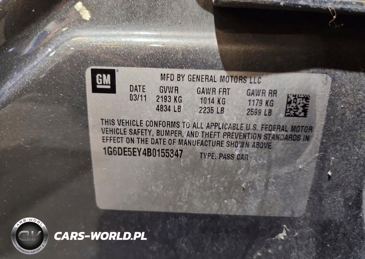 2011 Cadillac Cts Luxury Collection VIN:1G6DE5EY4B0155347 - 12